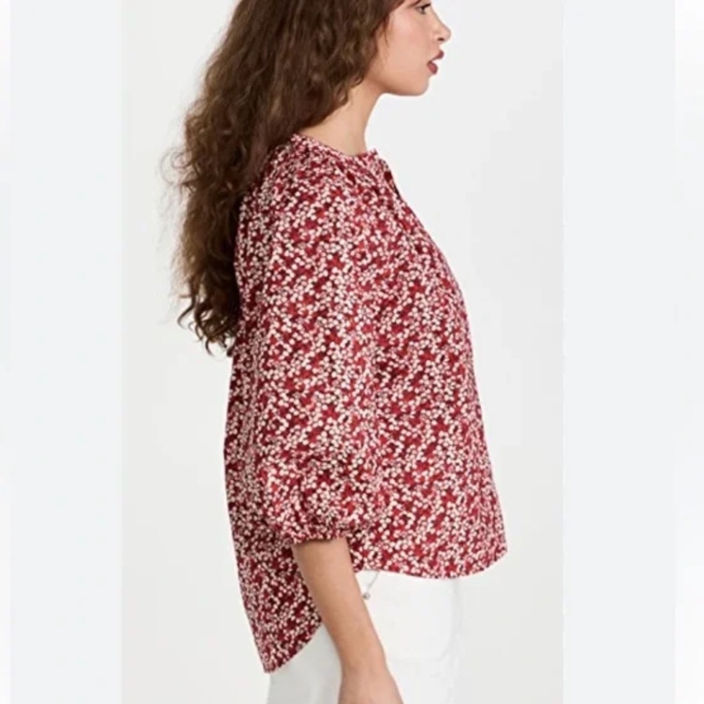 Apiece Apart Mitte Floral Top Red x White Size S - Picture 2 of 11